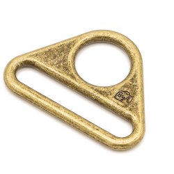 ByAnnie - 1� inch trekantede metalringe - Antik messing