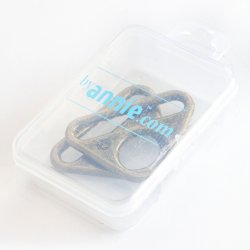 ByAnnie - 1� inch trekantede metalringe - Antik messing