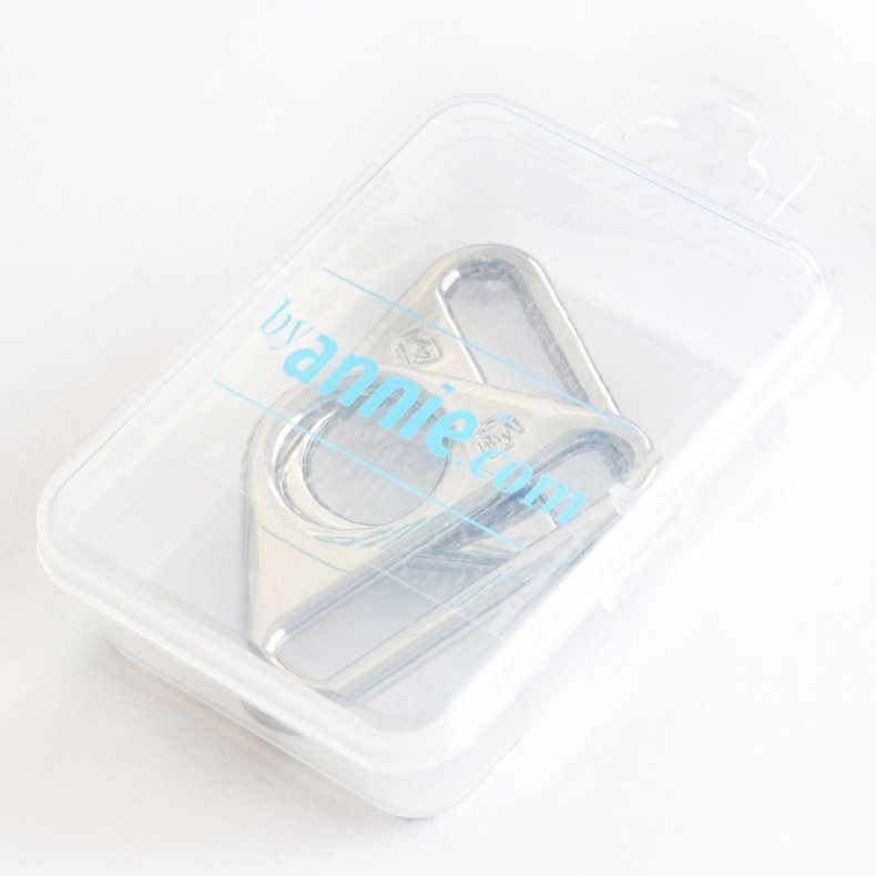 ByAnnie - 1� inch trekantede metalringe - Nikkel