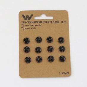 Trykknap 9mm - Sort til P�syning