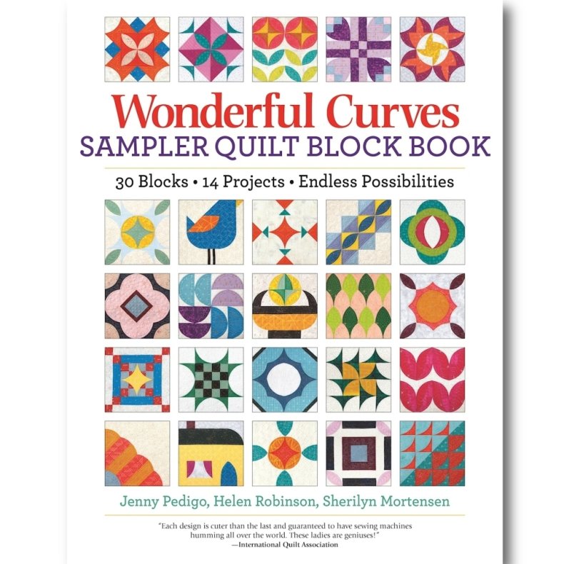 Patchworkbog - Wonderfull Curves - Sampler quilt block book